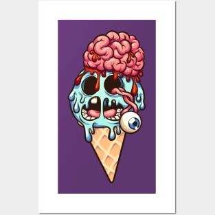 Zombie ice cream Posters and Art